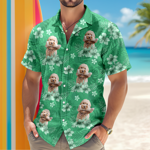 Custom Photo Dog Lovers Summer Tropical Vibe - Personalized Hawaiian Shirt LM32 893685