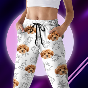 Custom Dog Photo Christmas Sweatpants Christmas Gift For Pet Lovers CH07 896450