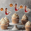 Custom Funny Face Basketball Party Decoration Cupcake Toppers LM32 893187