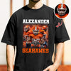 Custom Photo Football Player Bootleg Tee - Personalized Comfort Color Shirt CH07 899492