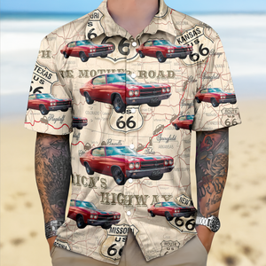 This Is How I Roll - Custom Car Photo Route 66 Vintage Hawaiian Shirt CH07 896116