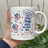 Custom Name You Are The World's Best Dog Dad Ever We Woof You American Flag Paw Mug TH10 170165