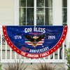 Custom Family Name 250th Anniversary God Bless America Christian Patriotic Non-Pleated Fan Flag HO82 901892