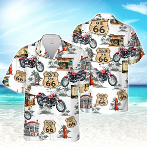 Custom Photo Rout 66 Authentic For Biker Hawaiian Shirt TH10 892553