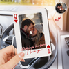 Custom Couples Photo King & Queen Drive Safe I Love You Personalized Wooden Photo Car Visor Clip HA75 898844