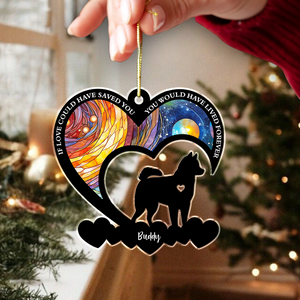 No Longer By My Side But Forever in My Heart Personalized Dog Memorial Acrylic Ornament LM32 893851