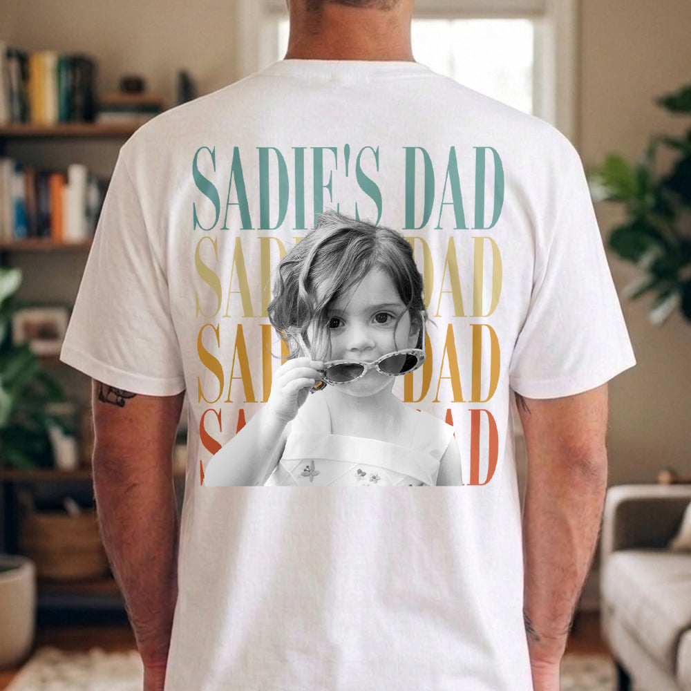 Personalized Vintage Photo Dad, Mom Family Back Comfort Shirt HA75 921562