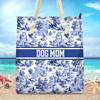 Personalized Dog Toile De Jouy Beach Tote Bag Gift For Dog Lovers HO82 894196
