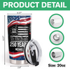 Custom Name 250 Years USA 250th Birthday 1776-2026 Eagle Fat Tumbler HA75 920990