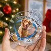 Custom Dog Photo Forever In My Heart Memorial Glass Ornament CH07 180442