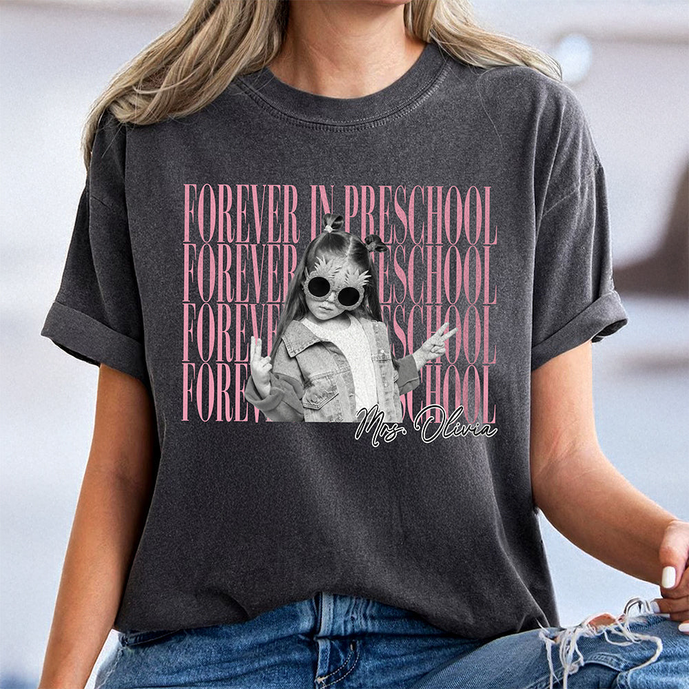 Custom Kid Photo Forever In Second Vintage Comfort Shirt Back to School Gift CH07 911954