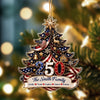 Personalized Family Christmas Tree 250 Acrylic Ornament Patriotic Christmas Gift CH07 180328