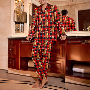 Custom 3D Dog Christmas Light Pajamas Personalized Puppy Pajamas Gift For Dog Lovers CH07 899998