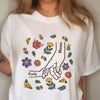 Personalized Mom Holding Hand Shirt with Kids Names, Floral Embroidery Effect Style T-Shirt, Mother's Day Gift CH07 911184