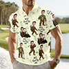 Custom Photo Best Dad By Par Golf Polo Shirt Personalized Funny Faces Bigfoot Golf Shirt For Dad CH07 910858