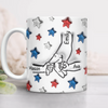 Custom Name Best Mom, Dad Ever America Flag Pattern 3D Inflated Effect Mug TH10 169475