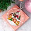 Custom Cat Christmas Cake Crew Photo - Personalized Glass Ornament CH07 899978