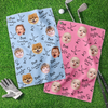 Custom Face Photo Best Dad By Par Dog Family Golf Towel LM32 893643