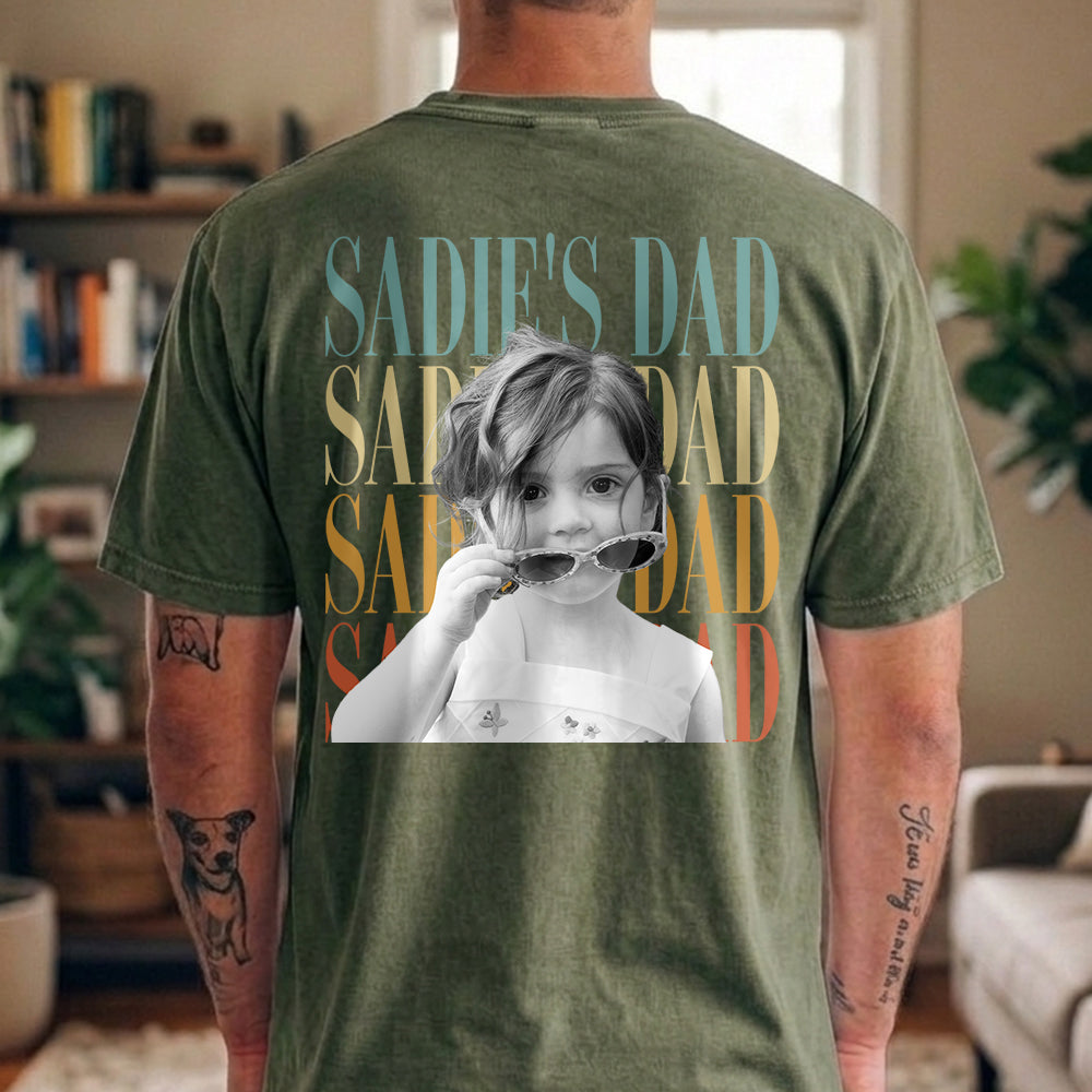 Personalized Vintage Photo Dad, Mom Family Back Comfort Shirt HA75 921562