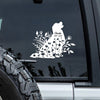 Custom Floral Dog Memorial Car Window Decal Sticker HA75 898118