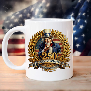 250th Anniversary Semiquintennial 1776 -2026 Patriotic White Mug HA75 898952