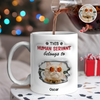 Custom Photo This Human Servant Belongs To Me 3D Inflated Effect Mug For Pet Lover TH10 894319