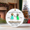 Custom Sea Glass True Friends Are Never In Apart 3D Effect Ceramic Ornament LM32 897107