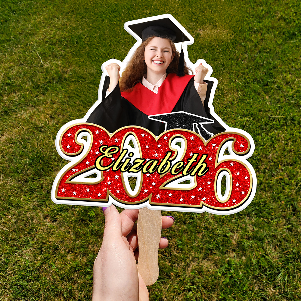 Custom Photo Class of 2026 Graduation Face Fan Party Decoration CH07 910988