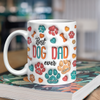 Custom Name Best Dog Mom, Dog Dad Ever 3D Inflated Effect Mug For Dog Lover TH10 898869