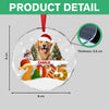 Custom Dog Christmas Cake Crew Photo - Personalized Glass Ornament CH07 899976
