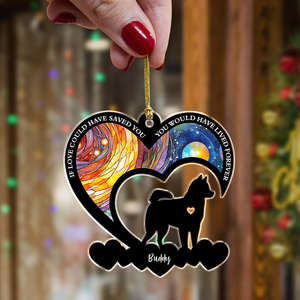 No Longer By My Side But Forever in My Heart Personalized Dog Memorial Acrylic Ornament LM32 893851