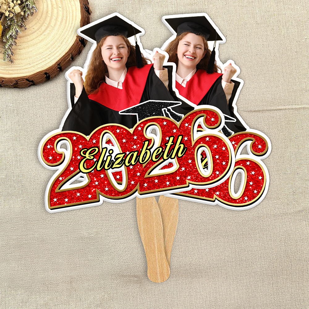 Custom Photo Class of 2026 Graduation Face Fan Party Decoration CH07 910988
