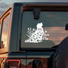 Custom Floral Dog Memorial Car Window Decal Sticker HA75 898118