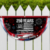 Custom 250 Years USA 250th Birthday 1776-2026 Eagle Non-Pleated Fan Flag HA75 920288
