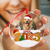 Custom Dog Christmas Cake Crew Photo - Personalized Glass Ornament CH07 899976