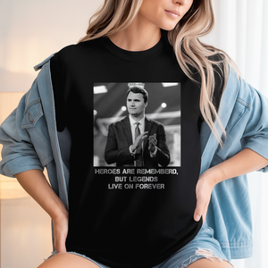 Pray For Charlie Kirk - Legends Live On Forever Dark Shirt LM32 65403