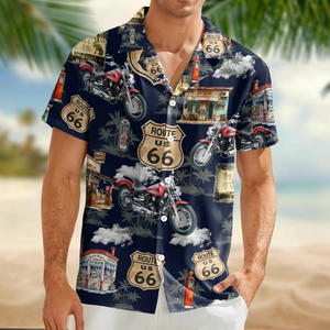 Custom Photo Rout 66 Authentic For Biker Hawaiian Shirt TH10 892553