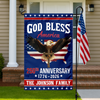 Custom Family Name 250th Anniversary God Bless America Christian Patriotic Garden Flag HO82 901882