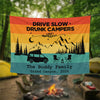 Personalized Retro Sunset Welcome To Our Campsite Camping Tapestry HO82 903078