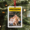 Custom Photo Merry Woofmas Wood Ornament - Gift For Dog Lovers HO82 903362