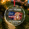 Custom Dog Photo American 250th Anniversary Glass Ornament LM32 895189