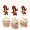 Custom Funny Face Class of 2026 Graduation Cupcake Toppers, Personalized Grad Party Decor CH07 896786