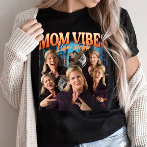 Custom Photo Mom Vibes - Personalized Cool Moms Club Retro Style Dark Shirt CH07 895344