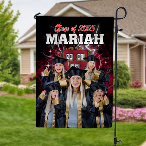 Custom Photo And Name Proud Graduation 2025 Garden Flag TH10 892469