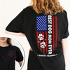 Custom Name Best Dog Mom Ever Paw American Flag Back & Front Dark Shirt LM32 899519