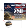 250 Years of America 1776 2026 We The People Patriotic Yard Sign CH07 896974