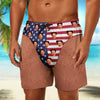 Custom Photo Funny Patriotic America Flag Freedom and Chill Beach Short TH10 170483