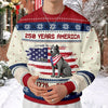Custom Hero Dog With Flag 250 Years America 1776 - 2026 Ugly Sweater LM32 897143