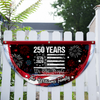 Custom 250 Years USA 250th Birthday 1776-2026 Eagle Non-Pleated Fan Flag HA75 920288