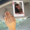 Custom Couples Photo King & Queen Drive Safe I Love You Personalized Wooden Photo Car Visor Clip HA75 898844